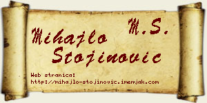 Mihajlo Stojinović vizit kartica